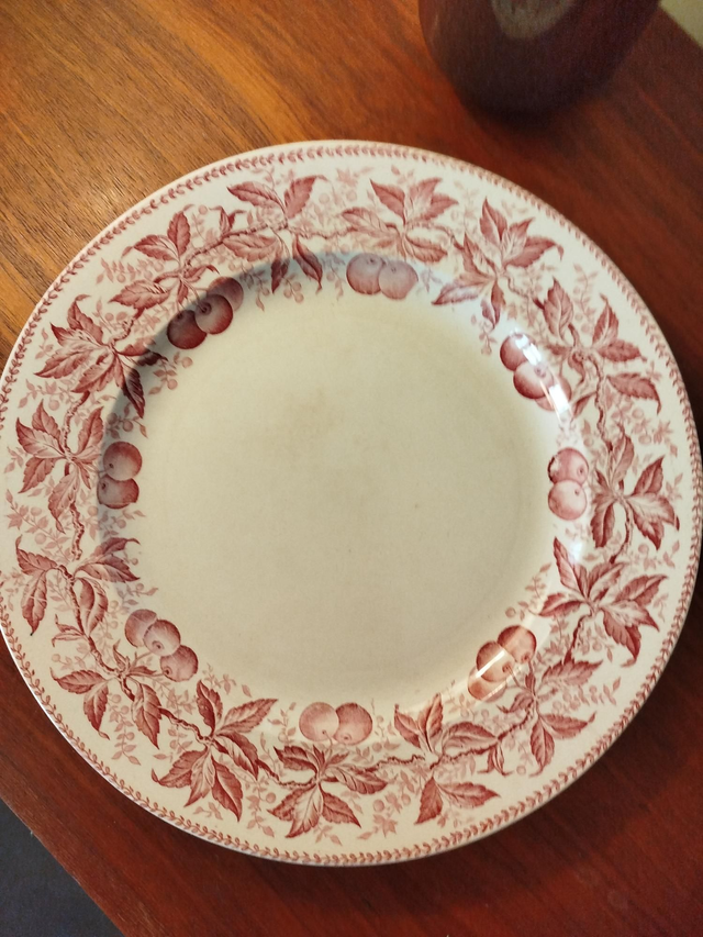 Plat rond terre de fer Badonviller 