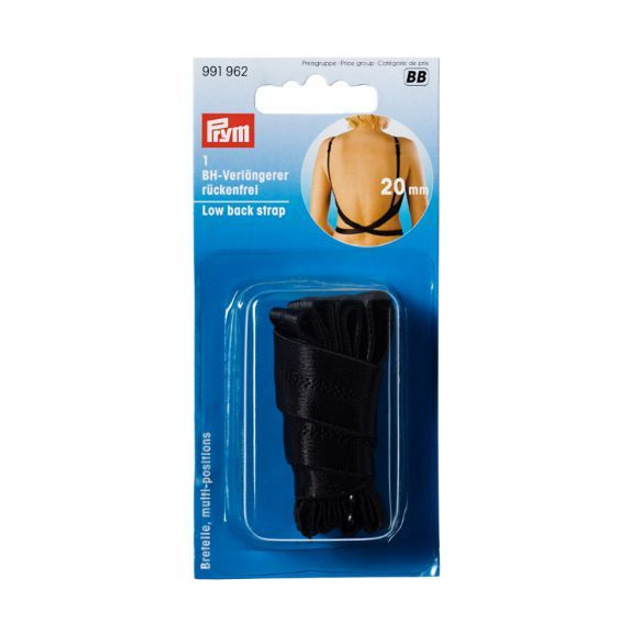 Prym BH bretellen rugvrij 20 mm zwart (991962)