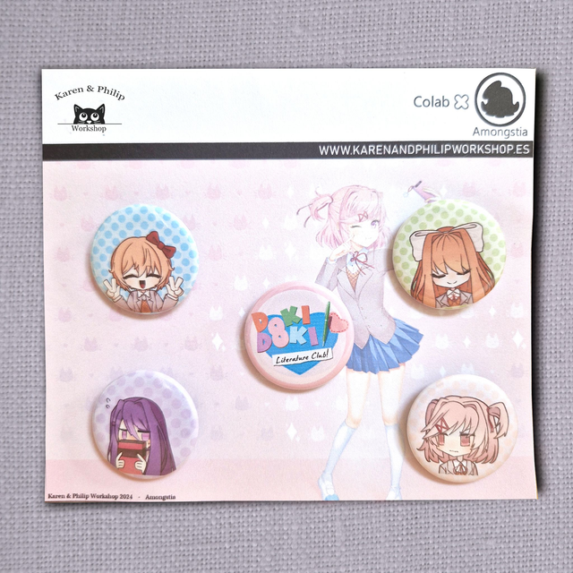 Pack de chapas Doki Doki Literature Club 