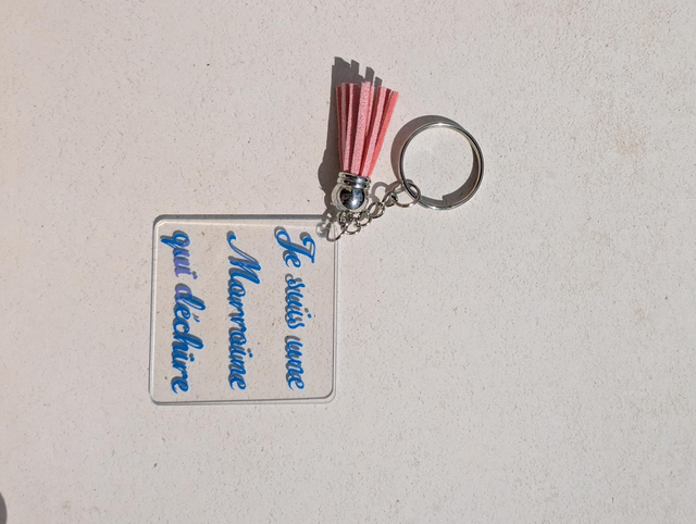 Portes clés je suis une marraine qui déchire 