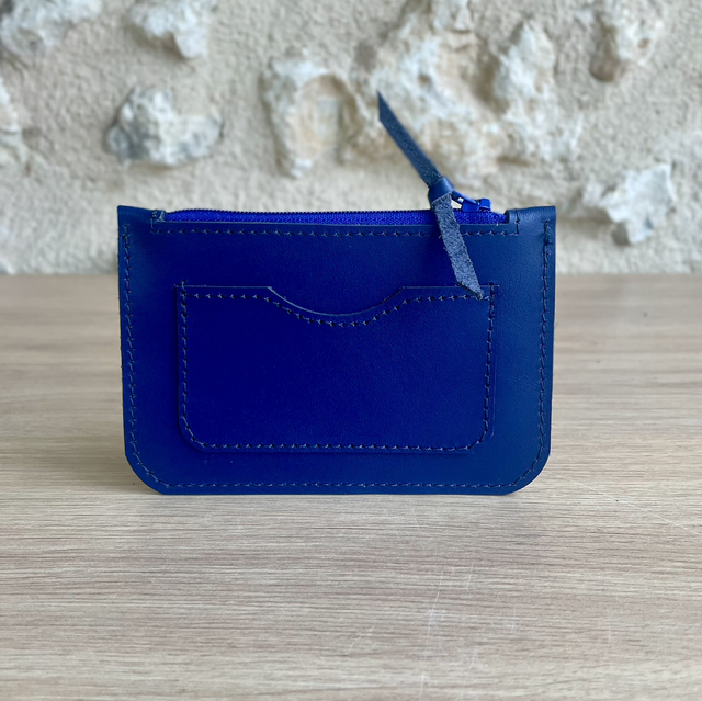 Porte cartes / porte monnaies bleu foncé