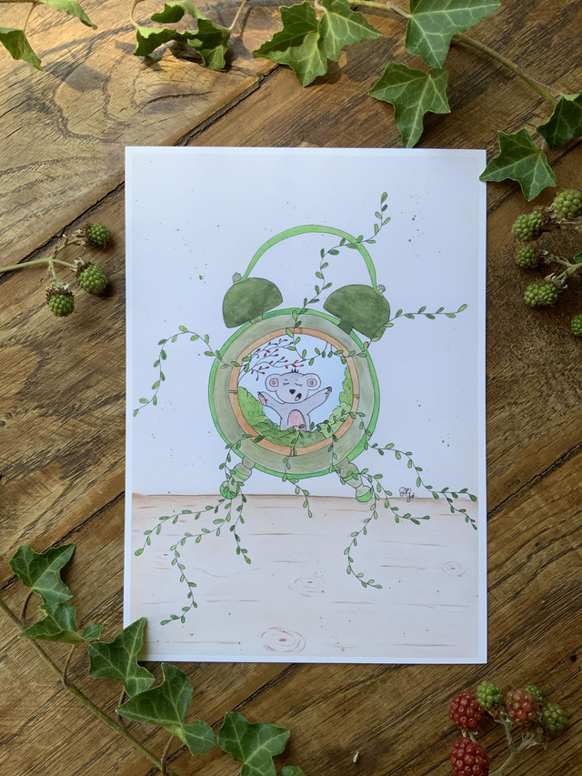 « Doux réveil » reproduction A5