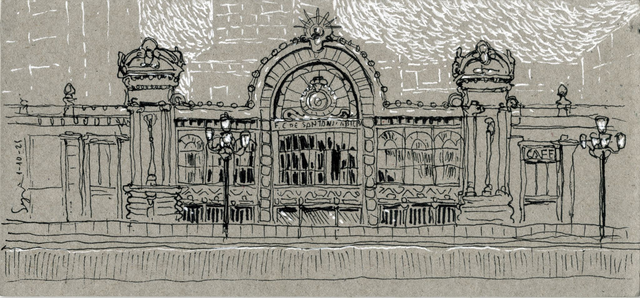 Dibujo Estación de la Concordia en Bilbao