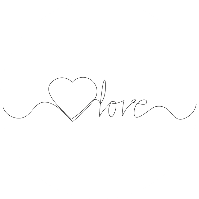 Lot de stickers papier &quot;Love&quot;