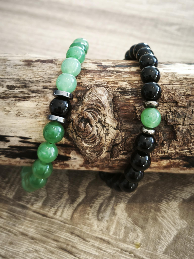 Duo Aventurine/Obsidienne 