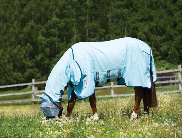 Couverture HORSEWARE anti-insectes Rambo® Sweet Itch Hoody Vamoose® avec masque