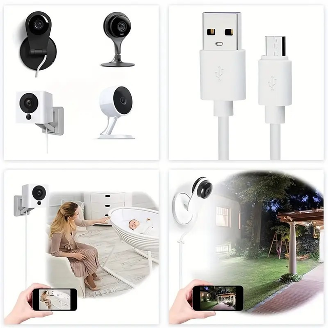 Extended Flexible Micro-USB Camera Power Cable