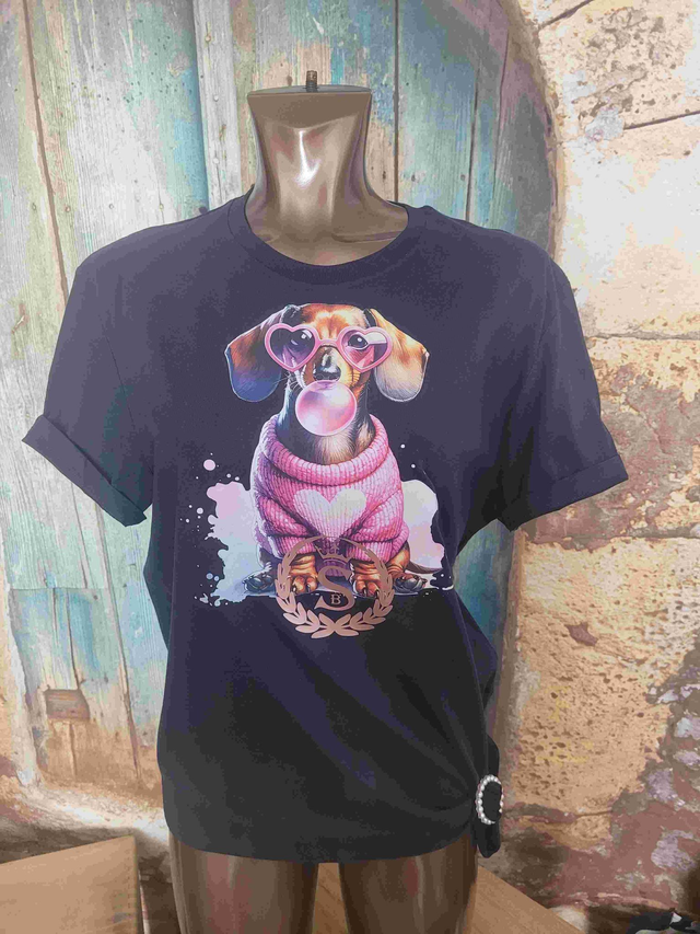 T-SHIRT NOIR MY DOG (A117)