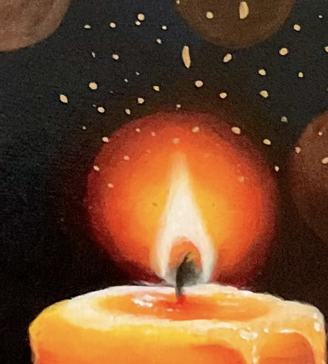 Original Painting Ivy Everlasting Candle