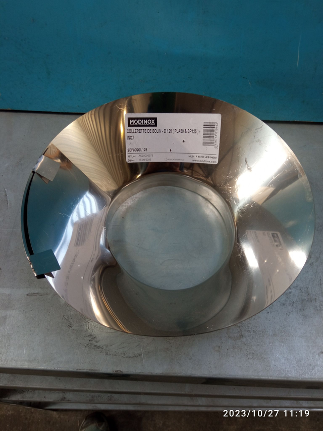 Collerette de solin INOX D80int - 2DIVCSOL125 