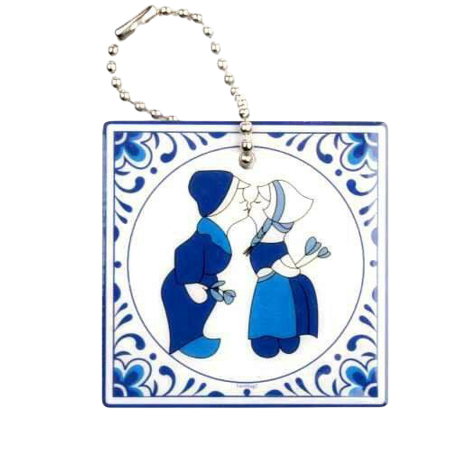FarmtagZ - Delft Blue Tile "Kissing Couple"