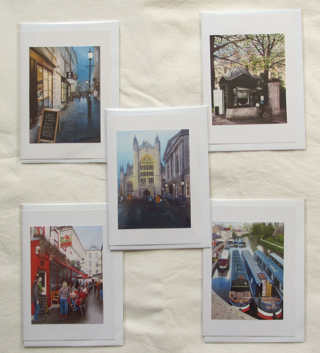 Bath 5 Greetings Card set