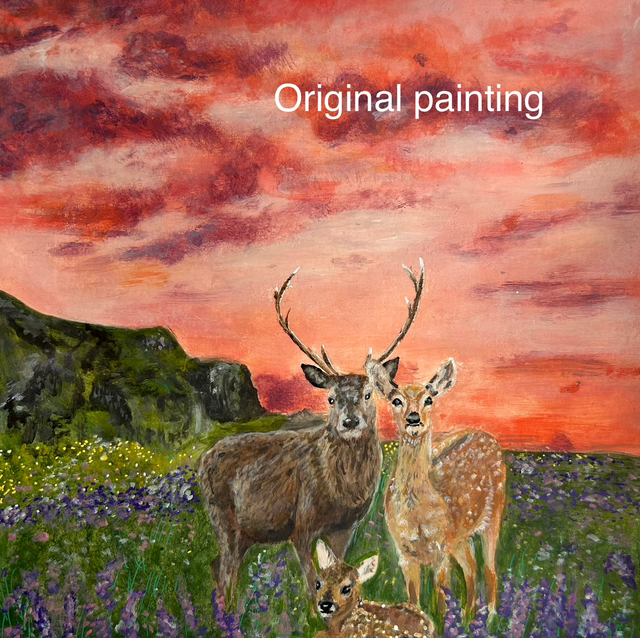 Art Print - Deer Family 