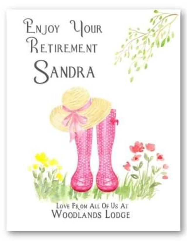 Retirement personalised A4 print and frame