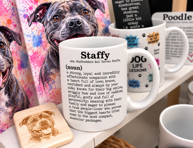 Dog Breed Definition Mug – Staffy | Funny Dog Lover Gift
