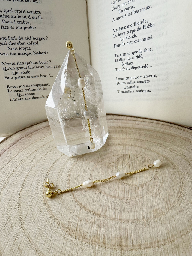 Boucles d'oreilles Céleste - Perles d'eau douces