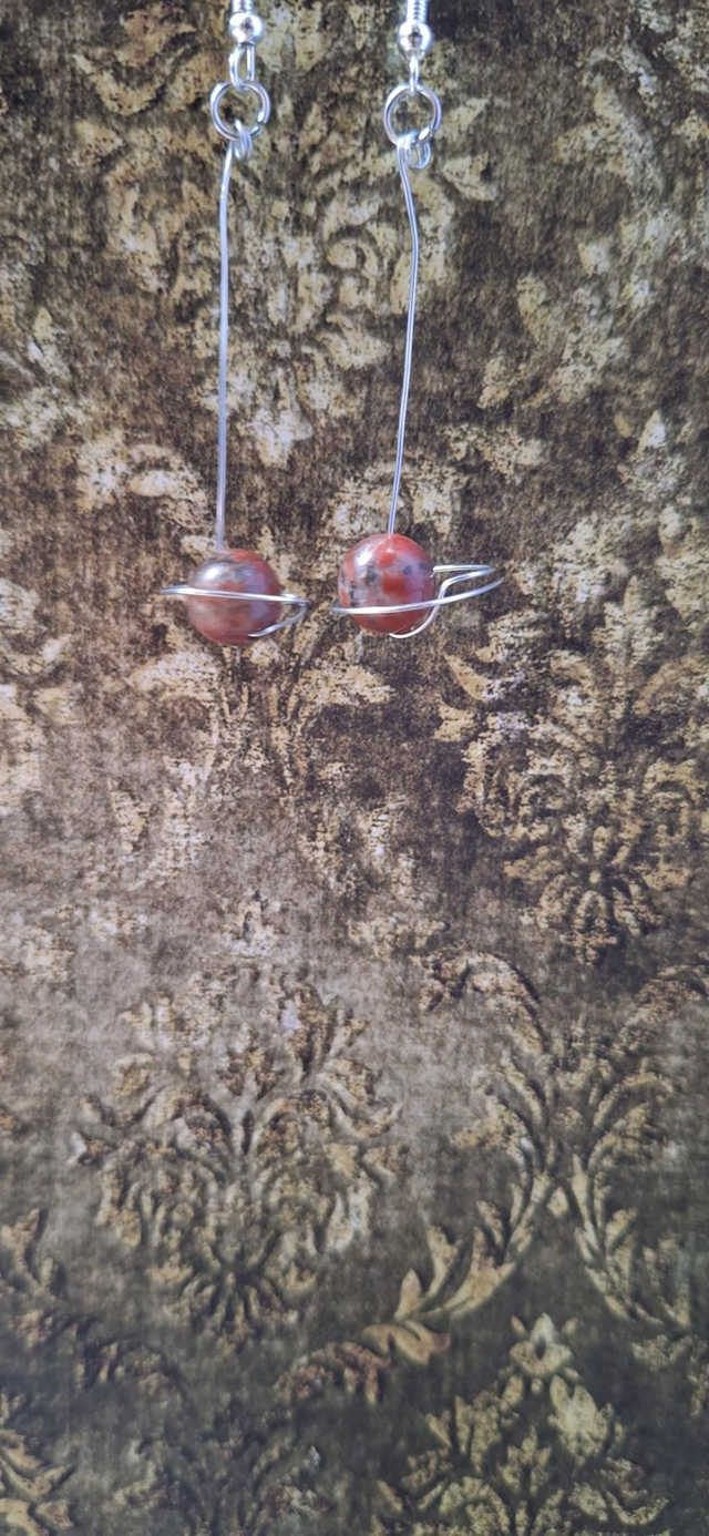 Red jasper and mahogany obsidian set