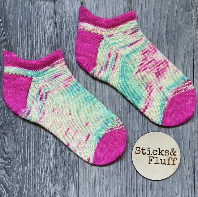 'Candy Mountain' Short Socks - Luxury Merino Wool - UK 4-6