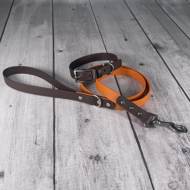 Burnt Orange & Espresso Waterproof BioThane® Lead