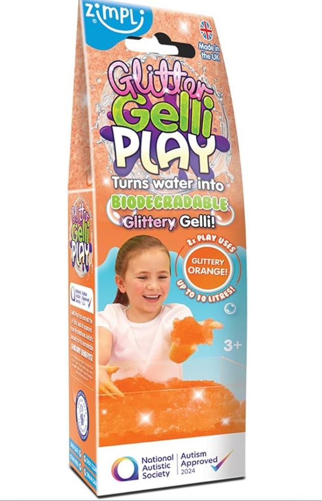Zimply Gelli Baff - Glitter Orange Play Pack