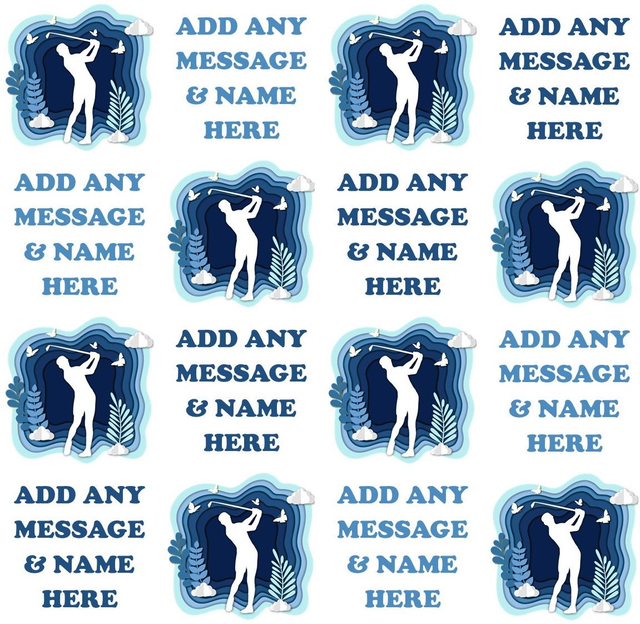Personalised Golf gift wrapping paper