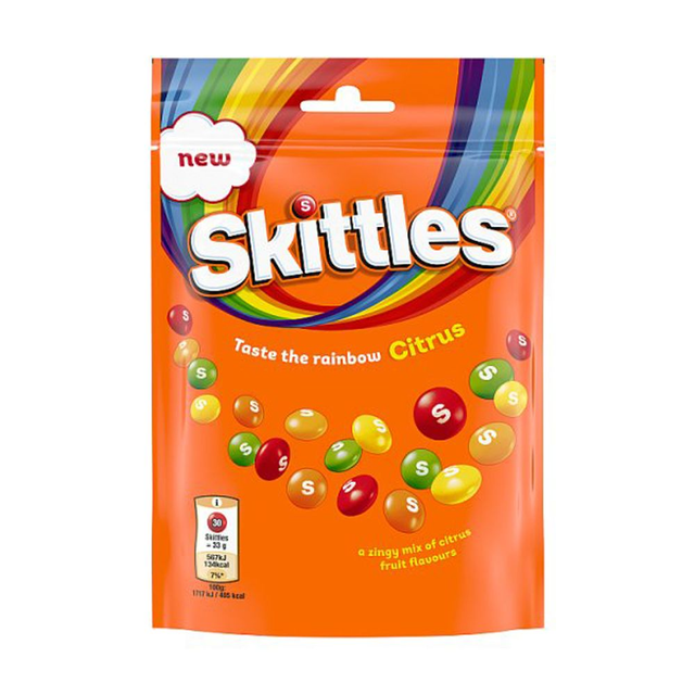 Skittles Citrus Pouch 136g 15ct