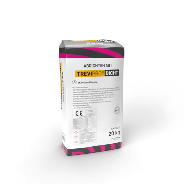 1 K Dichtschlämme Trevi Pro Dicht 20 kg Grau