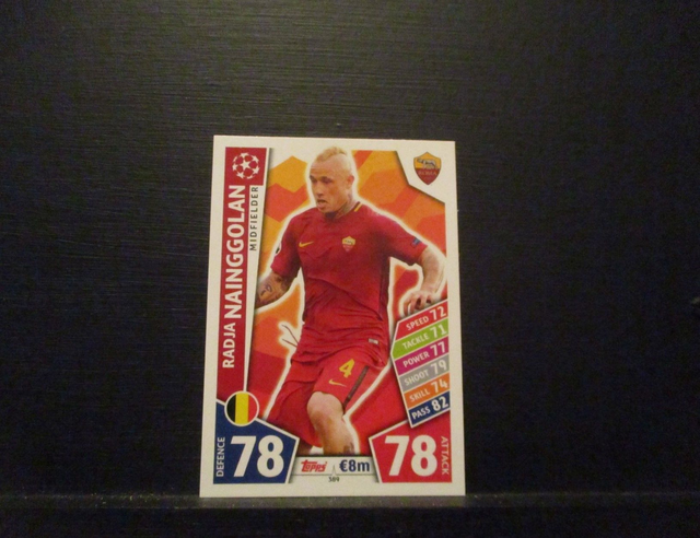 Radja Nainggolan - UEFA Champions League Match Attax 2017/18 Original Trading Card #389