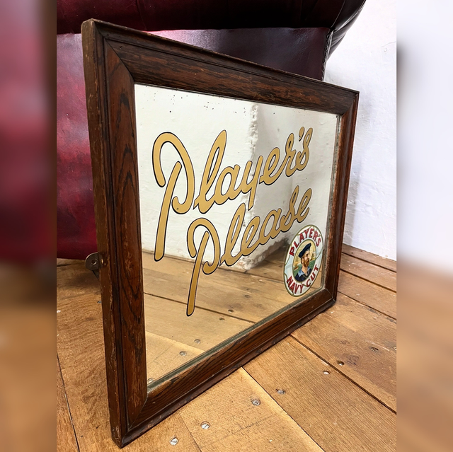 An Original “Players Please” Navy Cut Tobacco Advertising Mirror