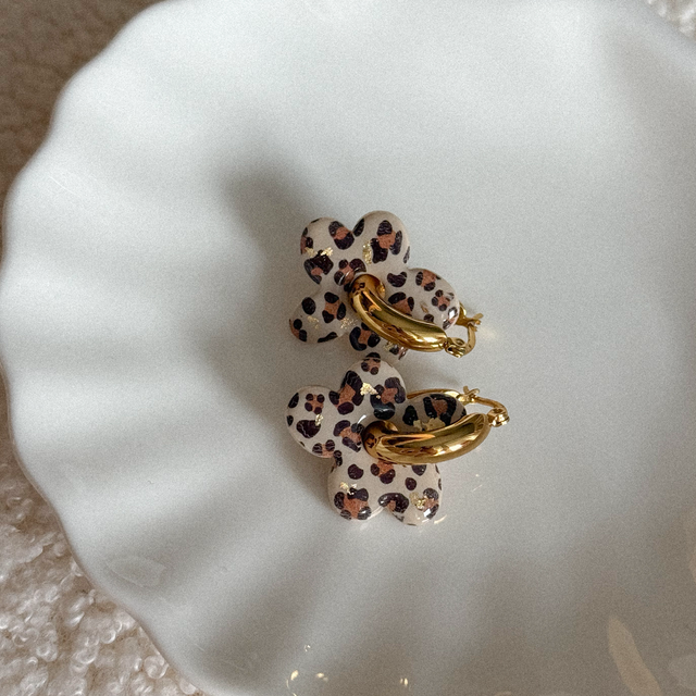 Créoles pampilles Bloom Léopard