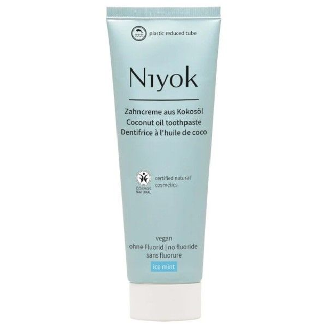 Niyok Zahncreme mit Bio-Kokosöl Eisminze, 75ml Tube