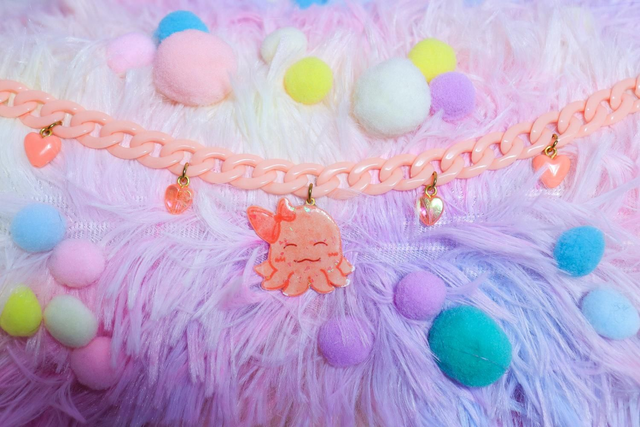 Choker Naru poulpi rainbow family 