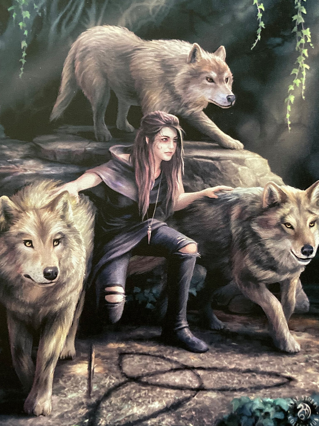 Anne Stokes &quot;The Power of Three&quot; Canvas