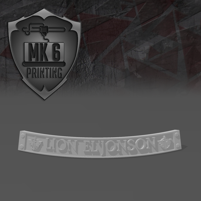 Lion El'Jonson Nameplate (60mm)