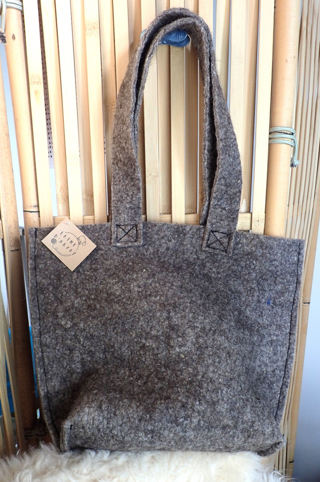 Sac cabas en laine feutée