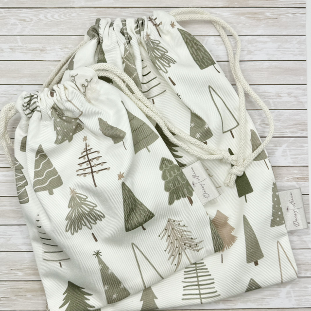 Festive Trees Reusable Gift Bags 