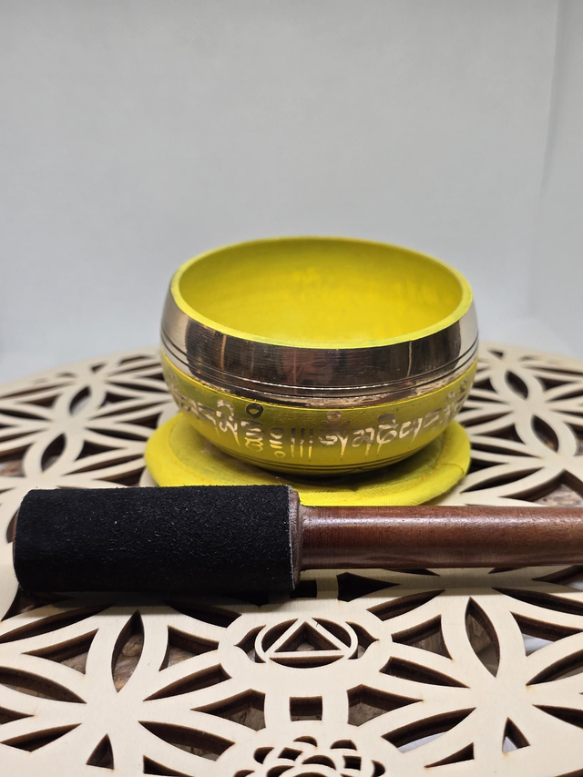 Bol chantant Tibétain Chakra du plexus solaire 8 cm 