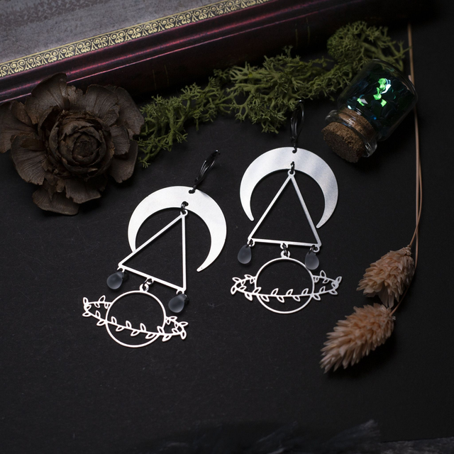 "pluton" boucle d'oreille en acier inoxydable 