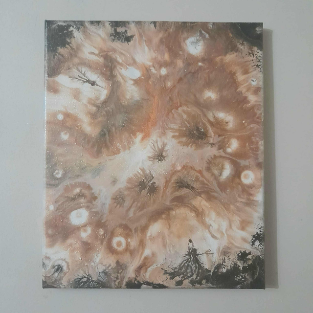 LEDA - Tableau abstrait - 24x30 cm