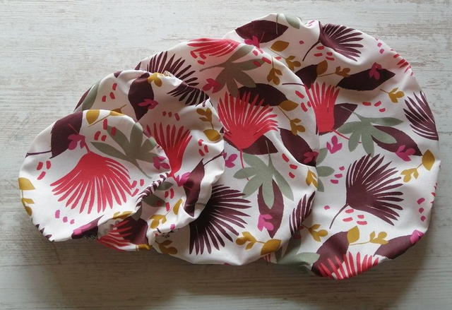 Couvre saladier 26cm en lin ou coton enduit réutilisable