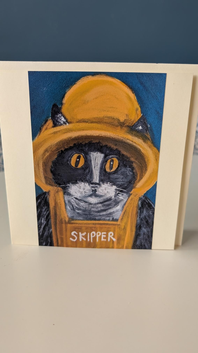 Art Skipper the Cat Creative Cats by Wendy Card
