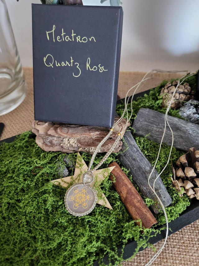 Collier Sautoir Métatron Quartz Rose