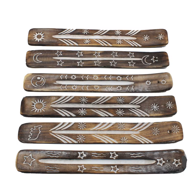 White Washed Incense Holder- Simple