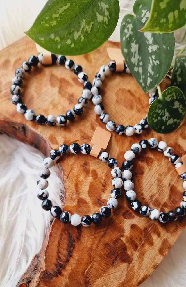 Orca Agate Beaded Bracelet