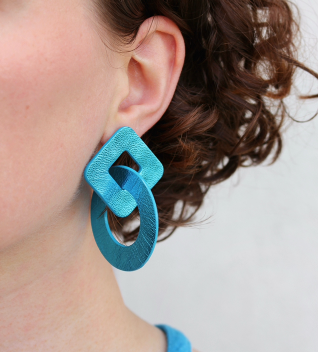 Alix • turquoise métallisé