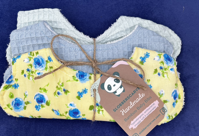 Three Pack Collar Style Bamboo Bibs 