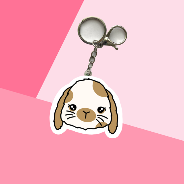 BUNNY keychain - Brown Spots