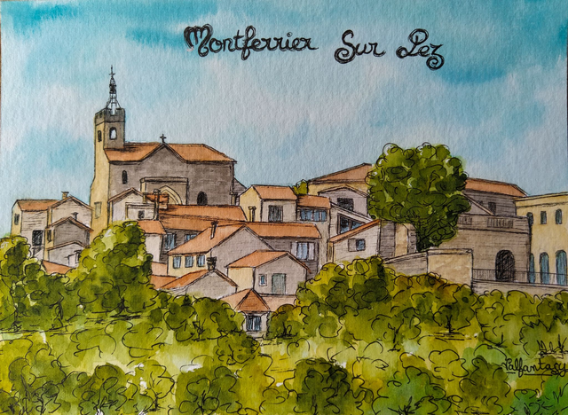 Carte magnet "Montferrier sur Lez", 10x15cm