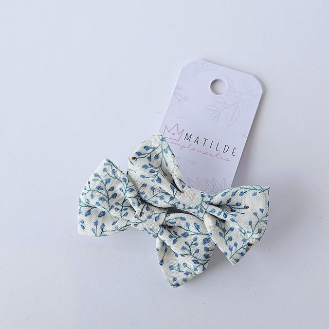 Colet Lazo Azul Par Flores