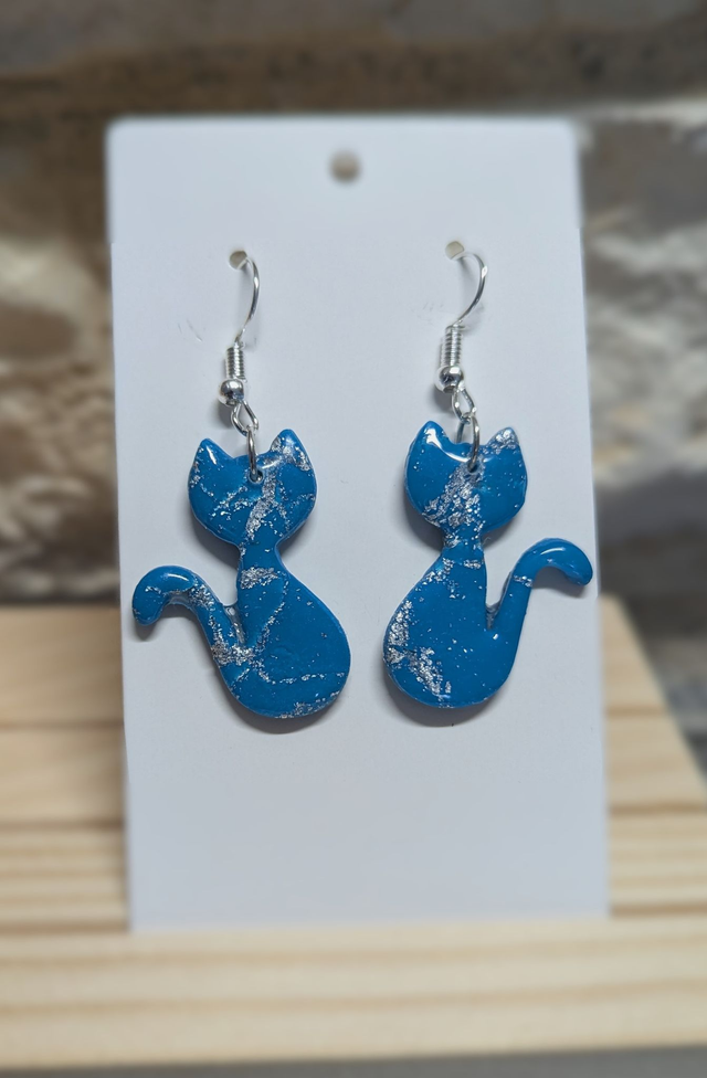 Boucles d'oreilles chat